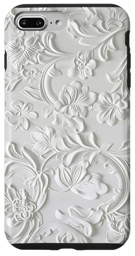 Weißes Blumenmuster auf weißem Hintergrund Hülle für iPhone 7 Plus/8 Plus Weißes Blumenmuster auf weißem Hintergrund Hülle für iPhone 7 Plus/8 Plus von Blanc Floral Pattern