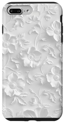 Weißes Blumenmuster auf weißem Hintergrund Hülle für iPhone 7 Plus/8 Plus Weißes Blumenmuster auf weißem Hintergrund Hülle für iPhone 7 Plus/8 Plus von Blanc Floral Pattern