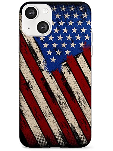 Blanc Space Desert Camo US-Flagge Slim Phone Case für iPhone 14 | schützende zweilagige Stoßstange TPU Silikon Cover Muster gedruckt | Vereinigte Staaten Amerika Patriot Star von Blanc Space