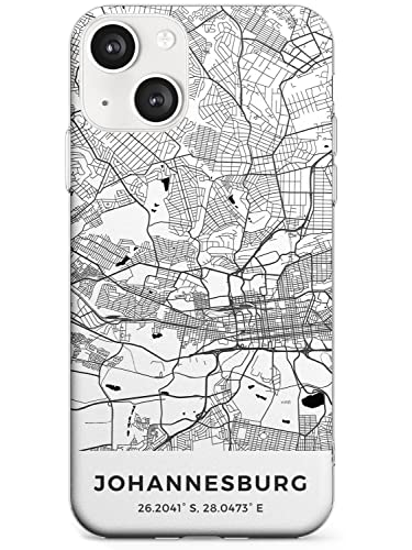 Blanc Space Karte von Kapstadt, Südafrika Slim Handyhülle für iPhone 14 TPU Schutzhülle Leicht Starke Cover mit Reise Wanderlust Europa Stadt Straßen Süden von Blanc Space