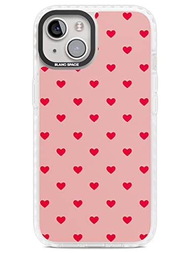 Blanc Space Kleines Herz Muster: Rot & Pink Impact Handyhülle für iPhone 14 TPU Schutzhülle Leicht Starke Cover mit niedlichen Herzen Musterformen Einfach von Blanc Space