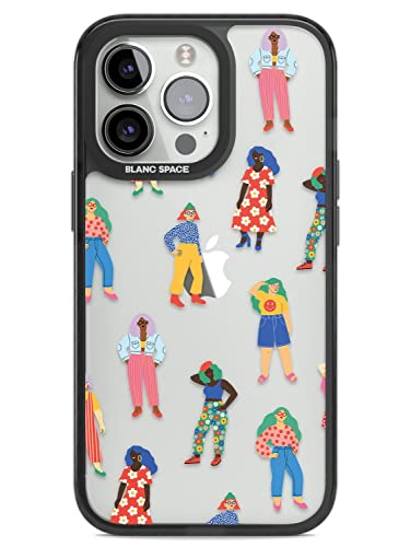 Blanc Space Mädchen Muster Impact Handyhülle für iPhone 14 Pro | Schutzhülle Dual Layer Bumper TPU Silikon Cover Muster gedruckt | Frauen Mädchen Feminine Feministische Illustration von Blanc Space