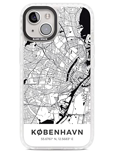 Blanc Space Map of K?benhavn (Kopenhagen), Dänemark Impact Handyhülle für iPhone 14 TPU Schutzhülle Leicht Stark Cover mit Reise Wanderlust Europa Stadt Straßen von Blanc Space