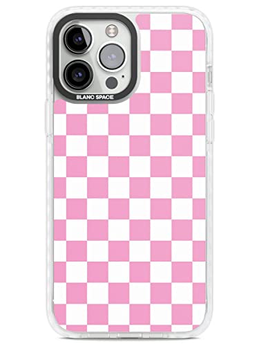 Blanc Space Rosa Karierte Impact Handyhülle für iPhone 14 Pro Max TPU Schutzhülle Leichte Starke Abdeckung mit Mustern Abstrakt Plaid Schachbrett Karos von Blanc Space