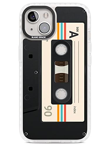 Retro Kassettenband - Creme Impact Handyhülle für iPhone 14 TPU Schutzhülle Leicht Starke Cover mit Mixtape Vintage Musik Old School von Blanc Space