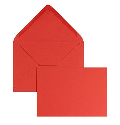 Blanke Briefhüllen - 100 Briefhüllen im Format 130 x 180 mm in Rubin von Blanke Briefhüllen GmbH