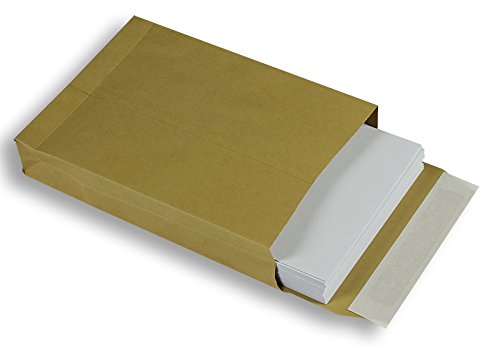 Blanke Briefhüllen - 250 Faltentaschen im Format 162 x 229 x 40 mm (DIN C5) in Braun von Blanke Briefhüllen GmbH