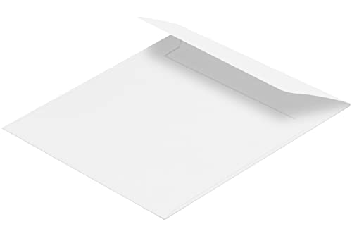 100 Stück, Briefumschläge, 110 x 110 mm, Haftklebung mit Abziehstreifen, Gerade Klappe, 100 g/qm Offset, Ohne Fenster, Weiß, Blanke Briefhüllen von Blanke Briefhüllen