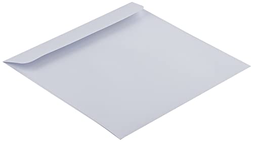 100 Stück, Briefumschläge, 165 x 165 mm, Haftklebung mit Abziehstreifen, Gerade Klappe, 100 g/qm Offset, Ohne Fenster, Weiß, Blanke Briefhüllen von Blanke Briefhüllen