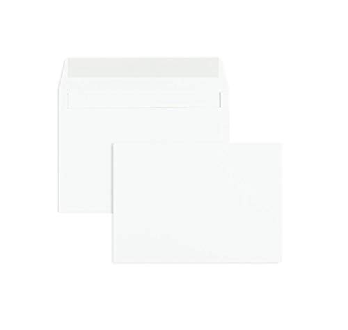 100 Stück, Briefumschläge, DIN B6, Haftklebung mit Abziehstreifen, Gerade Klappe, 120 g/qm Offset, Ohne Fenster, Weiß, Blanke Briefhüllen von Blanke Briefhüllen
