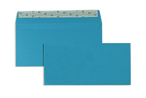 100 Stück, Farbige Briefumschläge, DIN C6/5, Haftklebung mit Abziehstreifen, Gerade Klappe, 120 g/qm Colorista, Ohne Fenster, Blau (Königsblau), Blanke Briefhüllen von Blanke Briefhüllen