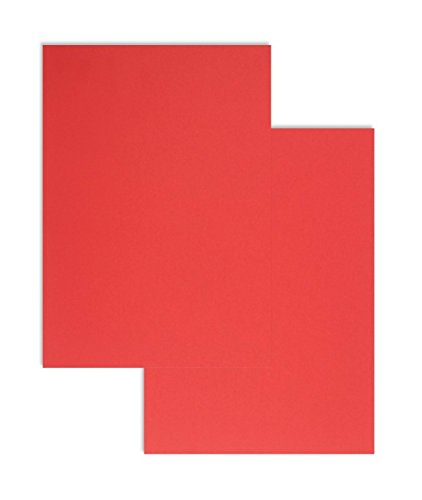100 Stück, Farbiges Briefpapier, Din A4, 80 G/Qm Colorista, Rot, Blanke Briefhüllen von Blanke Briefhüllen
