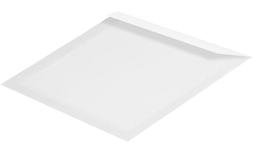 100 Stück, Transparente Briefumschläge, 215 x 215 mm, Haftklebung mit Abziehstreifen, Gerade Klappe, 100 g/qm Offset, Ohne Fenster, Weiß (Transparent-Weiß), Blanke Briefhüllen von Blanke Briefhüllen