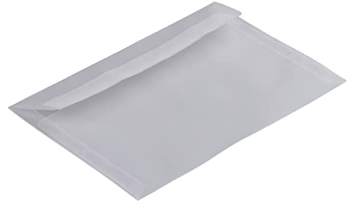 100 Stück, Transparente Briefumschläge, DIN B6, Haftklebung mit Abziehstreifen, Gerade Klappe, 90 g/qm Offset, Ohne Fenster, Weiß (Transparent-Weiß), Blanke Briefhüllen von Blanke Briefhüllen