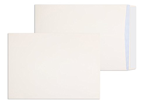 125 Stück, Versandtaschen, 324 x 457 mm (DIN C3), Haftklebung mit Abziehstreifen, Gerade Klappe, 120 g/qm Offset, Ohne Fenster, Weiß, Blanke Briefhüllen von Blanke Briefhüllen