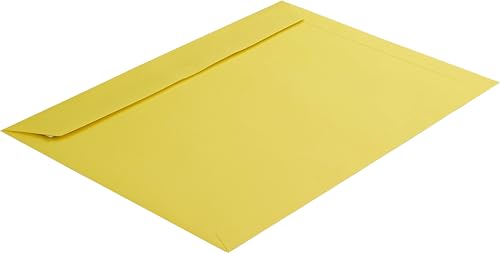 50 Stück, Farbige Briefumschläge, DIN C4, Haftklebung mit Abziehstreifen, Gerade Klappe, 130 g/qm Colorista, Ohne Fenster, Gelb, Blanke Briefhüllen 50 Stück, Farbige Briefumschläge, DIN C4, Haftklebung mit Abziehstreifen, Gerade Klappe, 130 g/qm Colorista, Ohne Fenster, Gelb, Blanke Briefhüllen von Blanke Briefhüllen