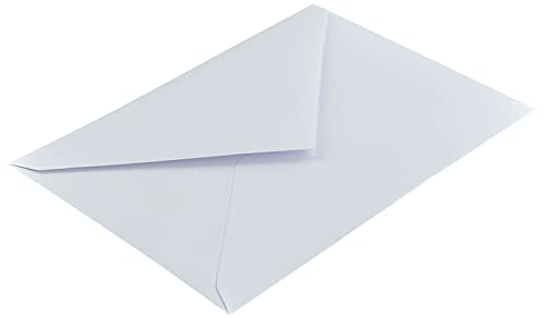 Blanke Briefhüllen, Briefumschläge, 100 Stück, Nassklebung, Ohne Fenster, Spitze Klappe, DIN C7, 100 g/qm Offset, Weiß von Blanke Briefhüllen