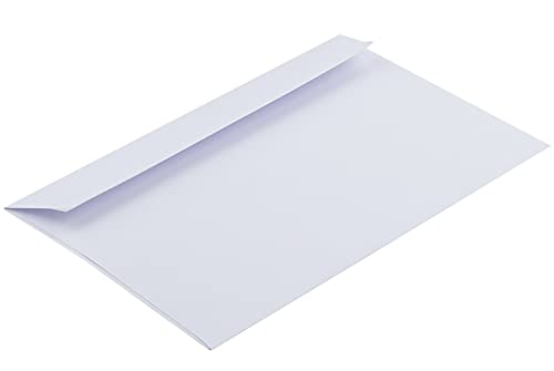 Blanke Briefhüllen, Briefumschlag, haftklebend, Weiß, 125 x 200 mm, 120 g/m², 100 Stück, Gerade Klappe, Offset, Ohne Fenster von Blanke Briefhüllen