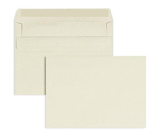Blanke Briefhüllen - Farbige Briefumschläge - Selbstklebung - Gerade Klappe - Ohne Fenster - DIN C6-75 g/qm Recycling - 1000 Stück - Grau von Blanke Briefhüllen