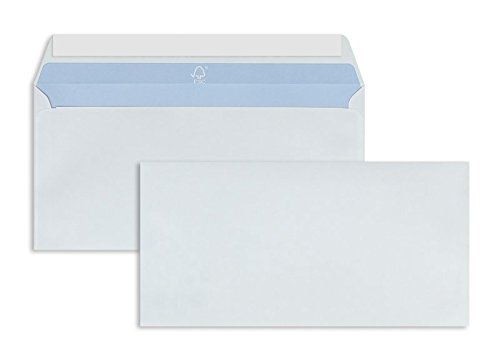 Briefhüllen | Premium | 114 x 229 mm (DIN C6/5) Weiß (500 Stück) mit Abziehstreifen | Briefhüllen, Kuverts, Couverts, Umschläge mit 2 Jahren Zufriedenheitsgarantie von Blanke Briefhüllen