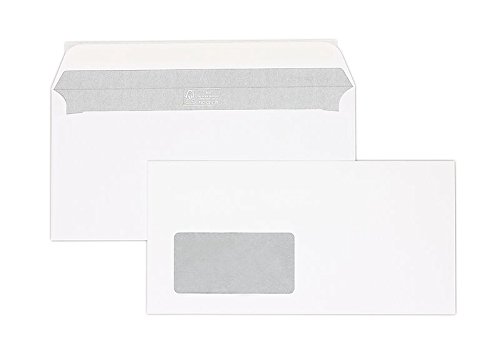 Briefhüllen | Premium | 114 x 229 mm (DIN C6/5) mit Fenster | Weiß (500 Stück) mit Abziehstreifen | Briefhüllen, Kuverts, Couverts, Umschläge mit 2 Jahren Zufriedenheitsgarantie von Blanke Briefhüllen