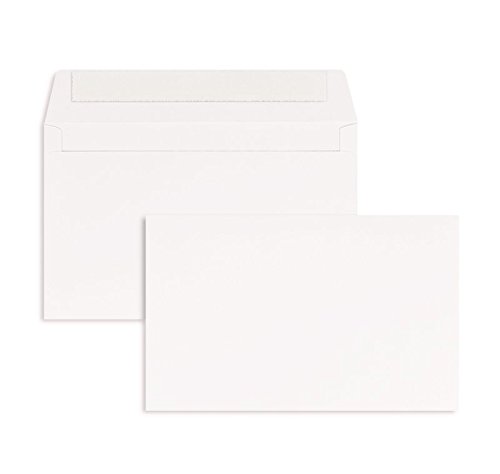 Briefhüllen | Premium | 124 x 175 mm Weiß (825 Stück) mit Abziehstreifen | Briefhüllen, Kuverts, Couverts, Umschläge mit 2 Jahren Zufriedenheitsgarantie von Blanke Briefhüllen