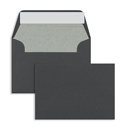 Farbige Briefhüllen | Premium | 114 x 162 mm (DIN C6) Grau (100 Stück) mit Abziehstreifen | Briefhüllen, Kuverts, Couverts, Umschläge mit 2 Jahren Zufriedenheitsgarantie von Blanke Briefhüllen