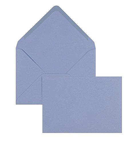 Farbige Briefhüllen | Premium | 133 x 184 mm Blau (100 Stück) Nassklebung | Briefhüllen, Kuverts, Couverts, Umschläge mit 2 Jahren Zufriedenheitsgarantie von Blanke Briefhüllen