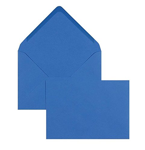 Farbige Briefhüllen | Premium | 133 x 184 mm Blau (100 Stück) Nassklebung | Briefhüllen, Kuverts, Couverts, Umschläge mit 2 Jahren Zufriedenheitsgarantie von Blanke Briefhüllen