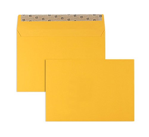 Farbige Briefhüllen | Premium | 162 x 229 mm (DIN C5) Gelb (100 Stück) mit Abziehstreifen | Briefhüllen, Kuverts, Couverts, Umschläge mit 2 Jahren Zufriedenheitsgarantie von Blanke Briefhüllen