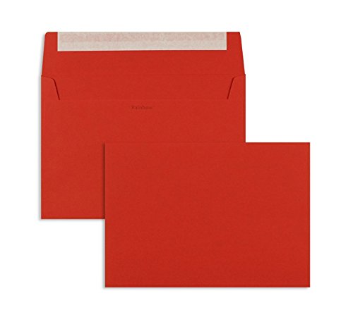 Farbige Briefhüllen | Premium | 162 x 229 mm (DIN C5) Rot (250 Stück) mit Abziehstreifen | Briefhüllen, Kuverts, Couverts, Umschläge mit 2 Jahren Zufriedenheitsgarantie von Blanke Briefhüllen