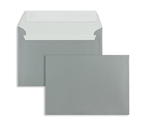 Farbige Briefhüllen | Premium | 229 x 324 mm (DIN C4) Silber (100 Stück) mit Abziehstreifen | Briefhüllen, Kuverts, Couverts, Umschläge mit 2 Jahren Zufriedenheitsgarantie von Blanke Briefhüllen