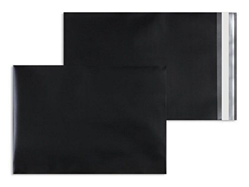 Farbige Folienumschläge | Premium | 114 x 162 mm (DIN C6) Schwarz (100 Stück) mit Abziehstreifen | Briefhüllen, Kuverts, Couverts, Umschläge mit 2 Jahren Zufriedenheitsgarantie von Blanke Briefhüllen