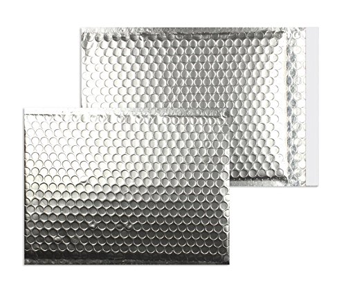 Farbige Luftpolstertaschen | Premium | 110 x 150 mm Silber (10 Stück) mit Abziehstreifen | Briefhüllen, Kuverts, Couverts, Umschläge mit 2 Jahren Zufriedenheitsgarantie von Blanke Briefhüllen
