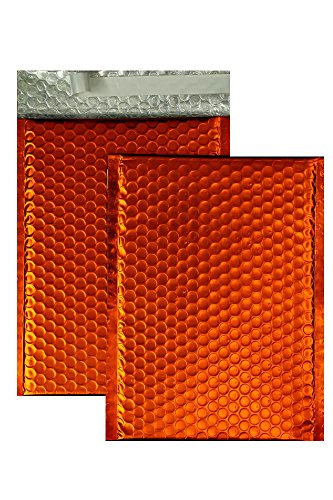 Farbige Luftpolstertaschen | Premium | 200 x 260 mm Orange (10 Stück) mit Abziehstreifen | Briefhüllen, Kuverts, Couverts, Umschläge mit 2 Jahren Zufriedenheitsgarantie von Blanke Briefhüllen