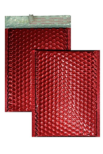 Farbige Luftpolstertaschen | Premium | 340 x 460 mm Rot (10 Stück) mit Abziehstreifen | Briefhüllen, Kuverts, Couverts, Umschläge mit 2 Jahren Zufriedenheitsgarantie von Blanke Briefhüllen