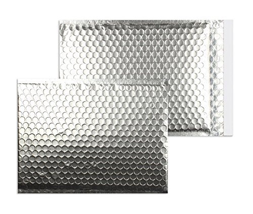 Farbige Luftpolstertaschen | Premium | 340 x 460 mm Silber (10 Stück) mit Abziehstreifen | Briefhüllen, Kuverts, Couverts, Umschläge mit 2 Jahren Zufriedenheitsgarantie von Blanke Briefhüllen