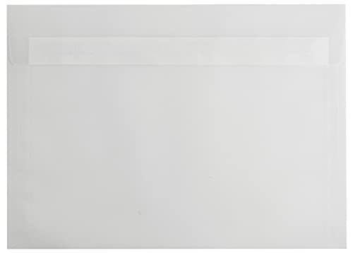 Transparente Briefumschläge, 162 x 229 mm (DIN C5), Weiß, 100 Stück, Haftklebung mit Abziehstreifen, Gerade Klappe, 100 g/qm Offset, Ohne Fenster, Blanke Briefhüllen von Blanke Briefhüllen