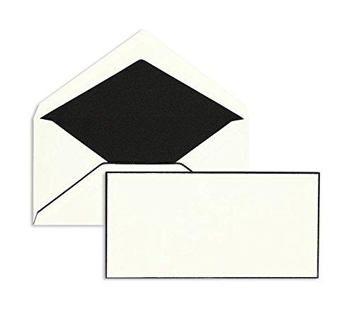 Trauerumschläge | Premium | 110 x 220 mm (DIN Lang) Weiß (100 Stück) Nassklebung | Briefhüllen, Kuverts, Couverts, Umschläge mit 2 Jahren Zufriedenheitsgarantie von Blanke Briefhüllen