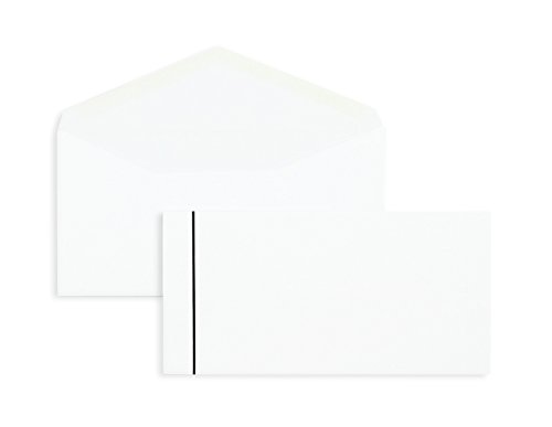 Trauerumschläge | Premium | 110 x 220 mm (DIN Lang) Weiß (100 Stück) Nassklebung | Briefhüllen, Kuverts, Couverts, Umschläge mit 2 Jahren Zufriedenheitsgarantie von Blanke Briefhüllen