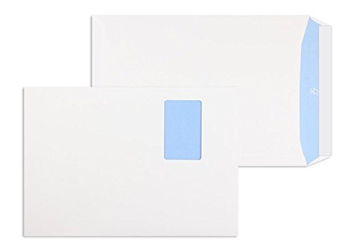 Versandtaschen | Premium | 229 x 324 mm (DIN C4) mit Fenster | Weiß (250 Stück) mit Abziehstreifen | Briefhüllen, Kuverts, Couverts, Umschläge mit 2 Jahren Zufriedenheitsgarantie von Blanke Briefhüllen