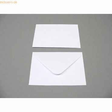 Blanke Briefumschläge 108x159mm 90g/qm gummiert VE=1000 Stück weiß von Blanke