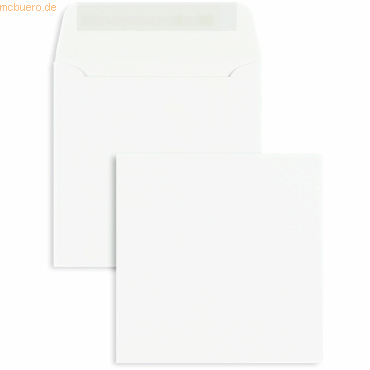 Blanke Briefumschläge 110x110mm 100g/qm haftklebend VE=100 Stück weiß von Blanke
