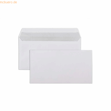 Blanke Briefumschläge 125x235mm 80g/qm haftklebend VE=1000 Stück weiß von Blanke