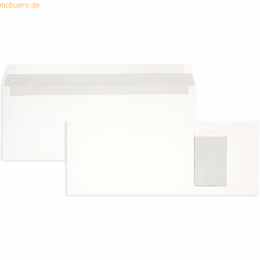 Blanke Briefumschläge 125x324mm 120g/qm gummiert Sonderfenster VE=1000 von Blanke