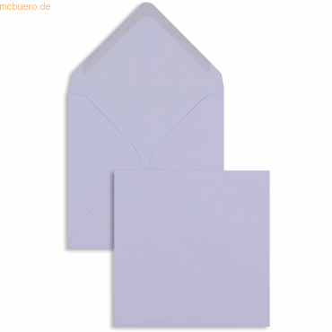 Blanke Briefumschläge 130x130mm 100g/qm gummiert VE=100 Stück lilac von Blanke