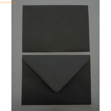 Blanke Briefumschläge 133x184mm 100g/qm gummiert VE=100 Stück schwarz von Blanke