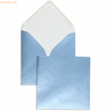 Blanke Briefumschläge 155x155mm 100g/qm gummiert VE=100 Stück eisblau von Blanke