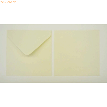 Blanke Briefumschläge 155x155mm 100g/qm gummiert VE=100 Stück ivory von Blanke