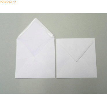Blanke Briefumschläge 164x164mm 100g/qm gummiert VE=100 Stück weiß von Blanke